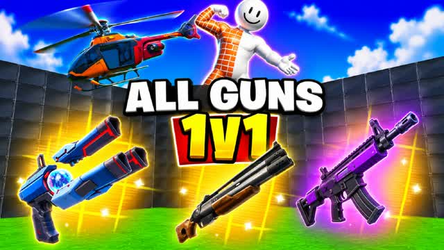 1V1 WITH All GUNS — Fortnite Creative map cover art