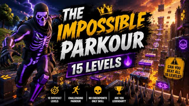 THE IMPOSSIBLE PARKOUR 🔥 | 15 LEVELS — Fortnite Creative map