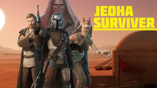 Star wars Jedha surviver — Fortnite Creative map cover art