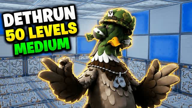🔥DETHRUN 50 LEVELS MÉDIUM صعوبة متوسط🏆 — Fortnite Creative map