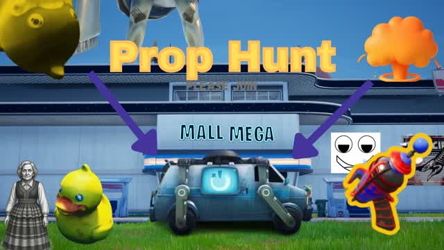 Mall mega prop hunt — Fortnite Creative map