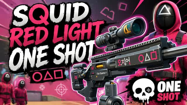 SQUID RED LIGHT ONE SHOT — Fortnite Creative map cover art