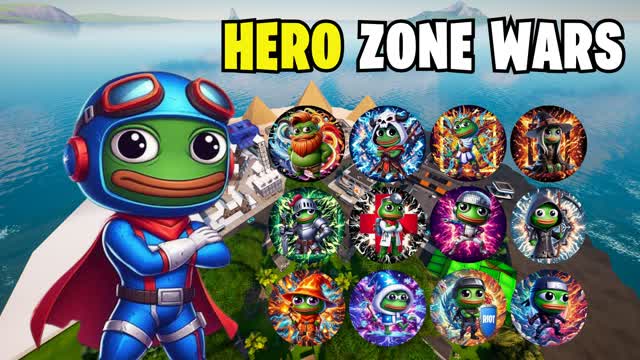 Hero Zone Wars (Update 1.0) — Fortnite Creative map cover art