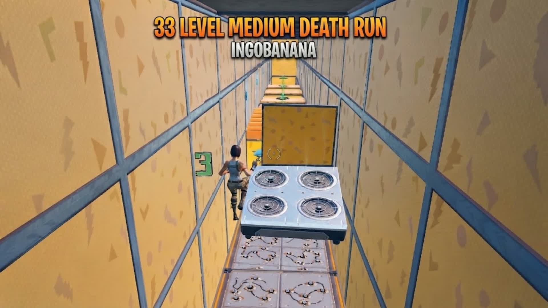 33 Level Medium Death Run — Fortnite Creative map