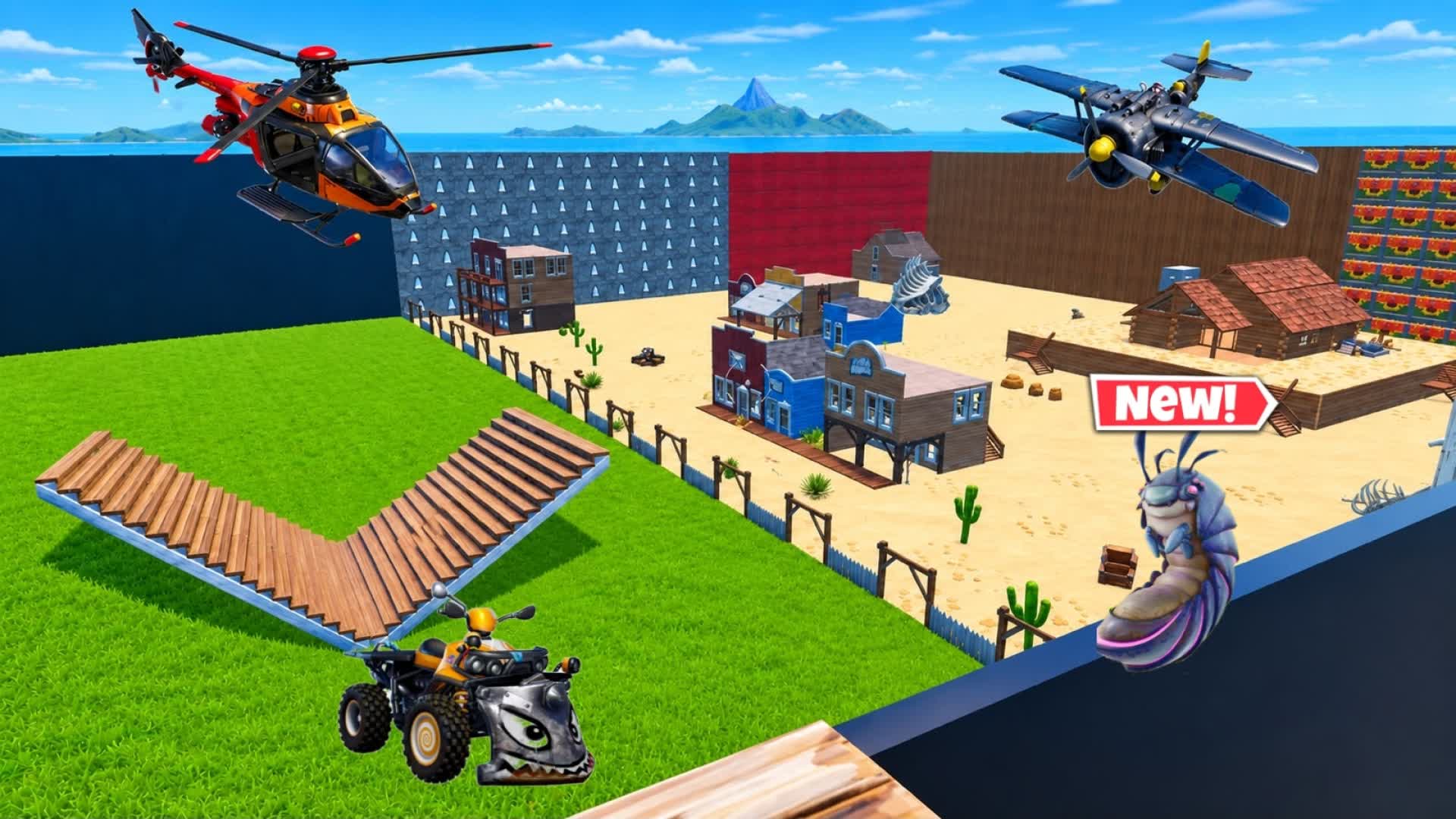 1v1 or 16 players — Fortnite Creative map