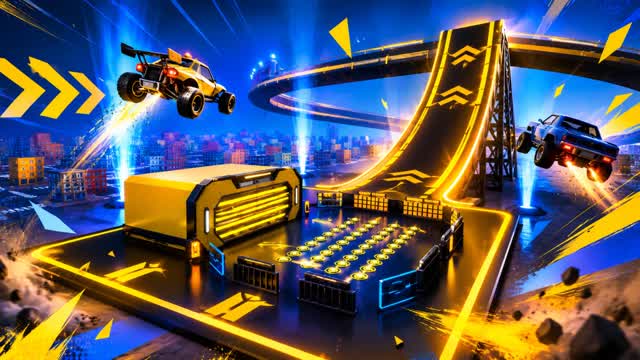🛣️🚗City of cars and ramps🛣️🚗 — Fortnite Creative map cover art
