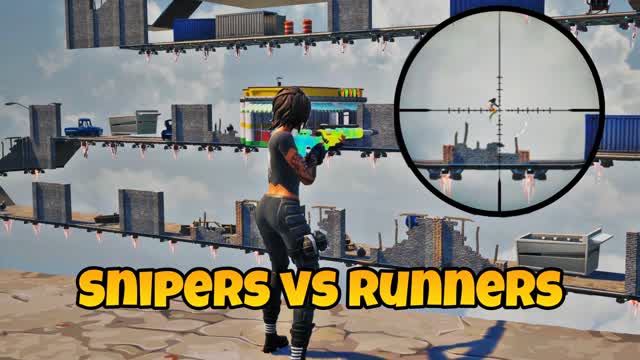 Snipers Vs Runners — Fortnite Creative map cover art