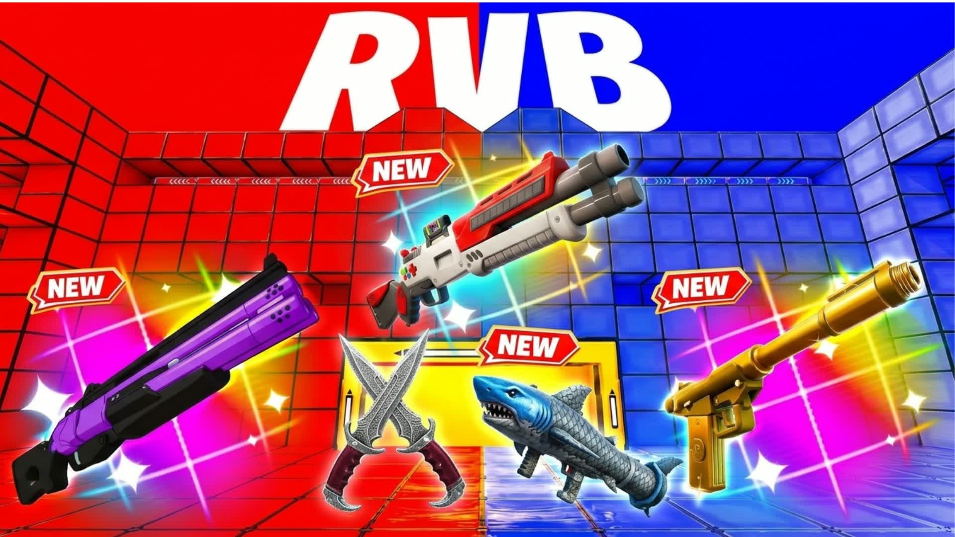 Mega shark Red Vs Blue 🔴🔵 — Fortnite Creative map