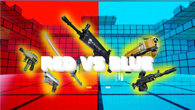 🟥Red Vs Blue🟦Mega PVP — Fortnite Creative map cover art