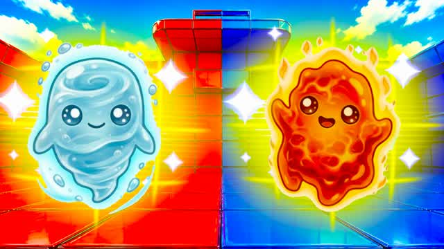 🔴🔵 CRAZY RED VS BLUE 🔴🔵 SPRITES — Fortnite Creative map
