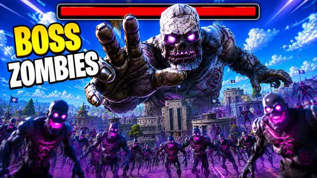 ZOMBIES BOSS FIGHT - STORM KING — Fortnite Creative map
