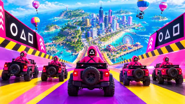 SUPER ROAD BATTLE - CAR GAME — Fortnite Creative map