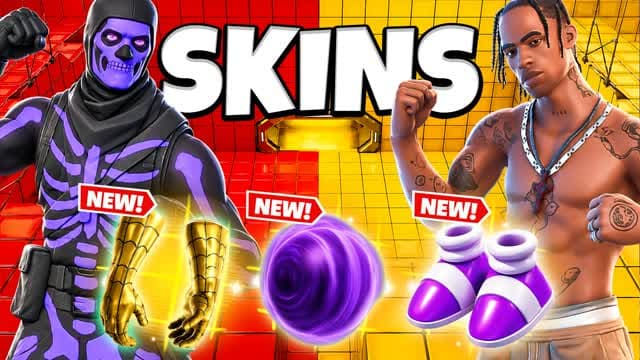 RED VS YELLOW 🔴🌕 SKINS RVB 99 BOTS — Fortnite Creative map