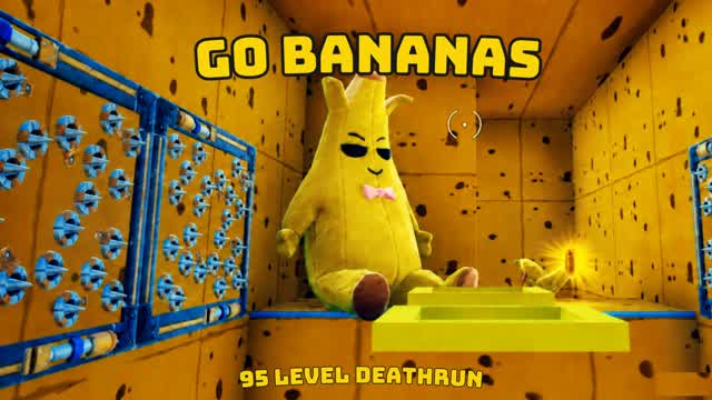 GO BANANAS 95 level deathrun — Fortnite Creative map cover art