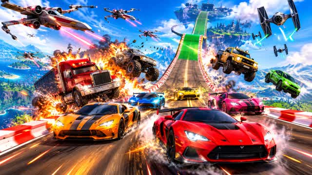 SUPER BATTLE CAR — Fortnite Creative map