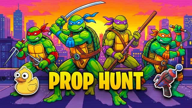 Turtles Prop Hunt — Fortnite Creative map cover art