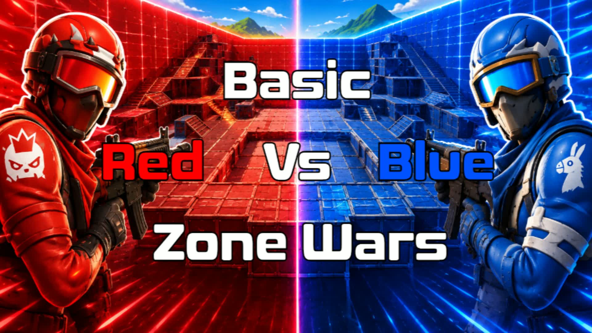 Basic Red Vs Blue Zone Wars — Fortnite Creative map