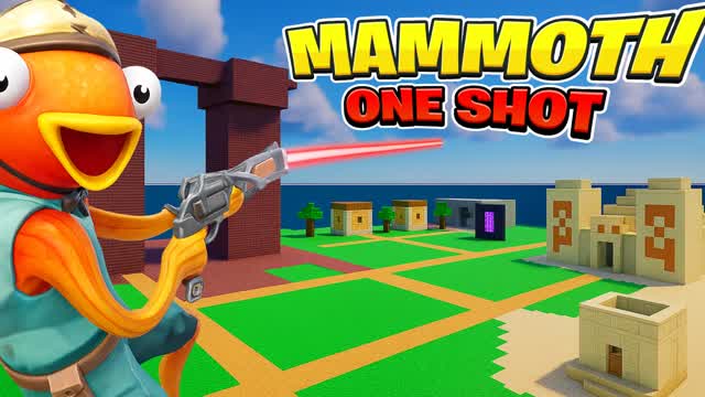 SUPER MAMMOTH ONE SHOT 🎯 MINECRAFT🔫 — Fortnite Creative map cover art
