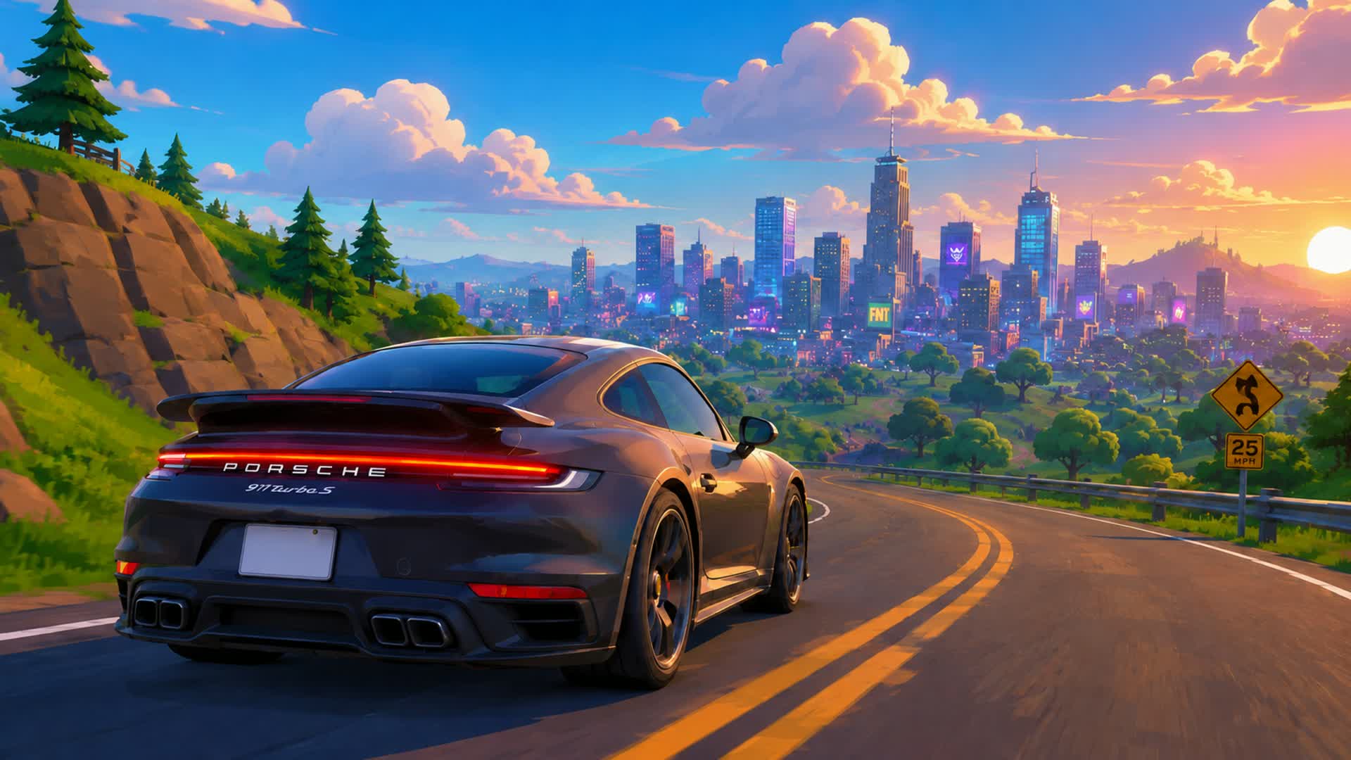 Demon Hunter Drive 🚗 All Weapons — Fortnite Creative map