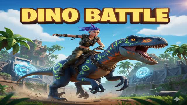 Jurassic Zone Wars — Fortnite Creative map cover art