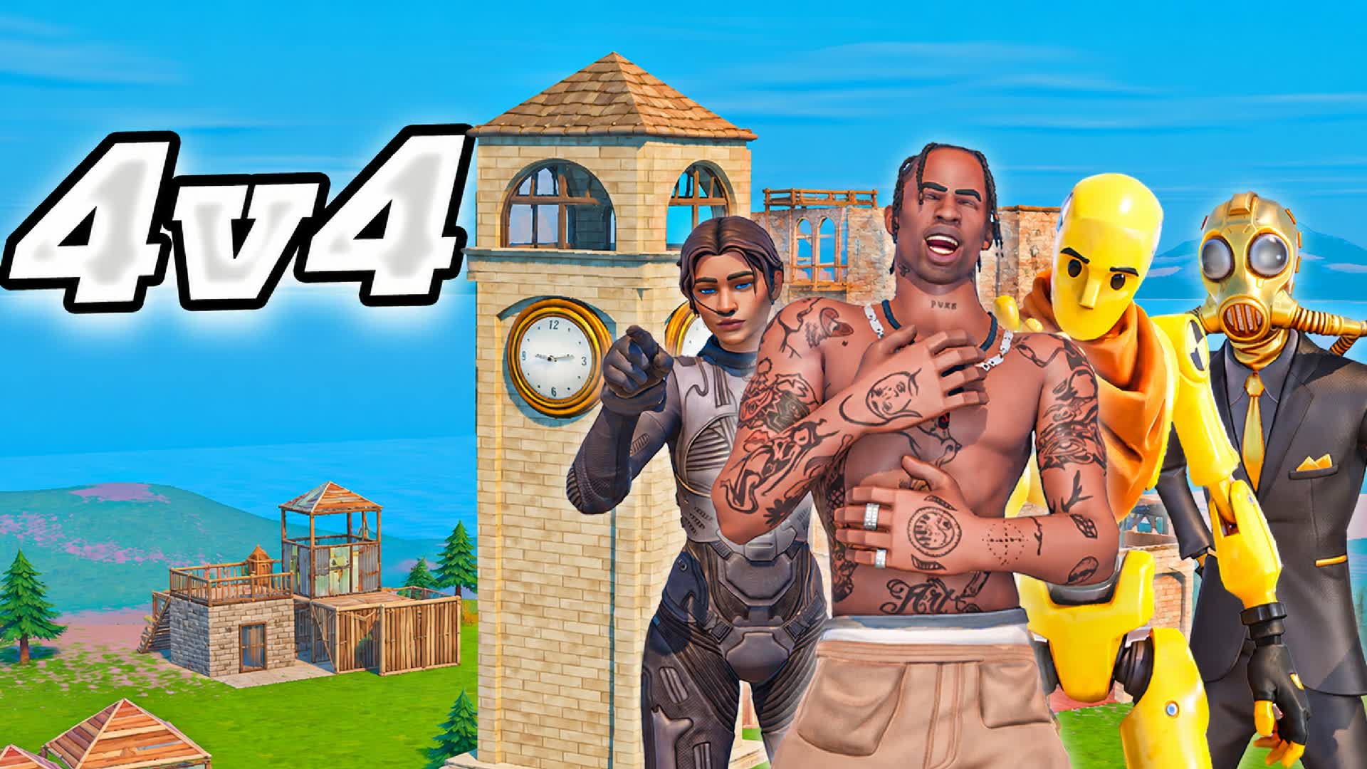 4x4 4c4 4v4 — Fortnite Creative map