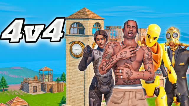 4x4 4c4 4v4 — Fortnite Creative map cover art