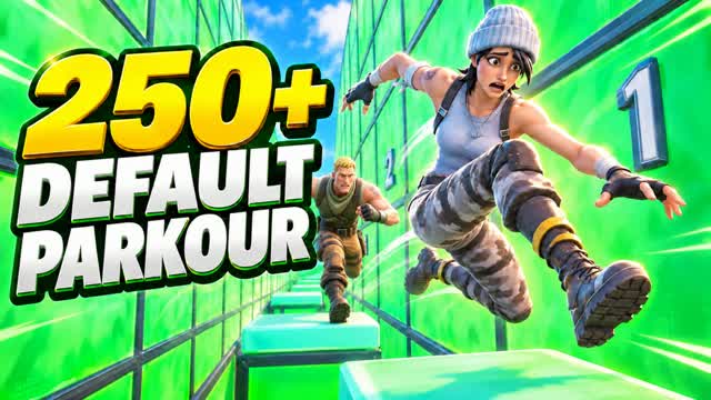 250+ DEFAULT PARKOUR — Fortnite Creative map cover art