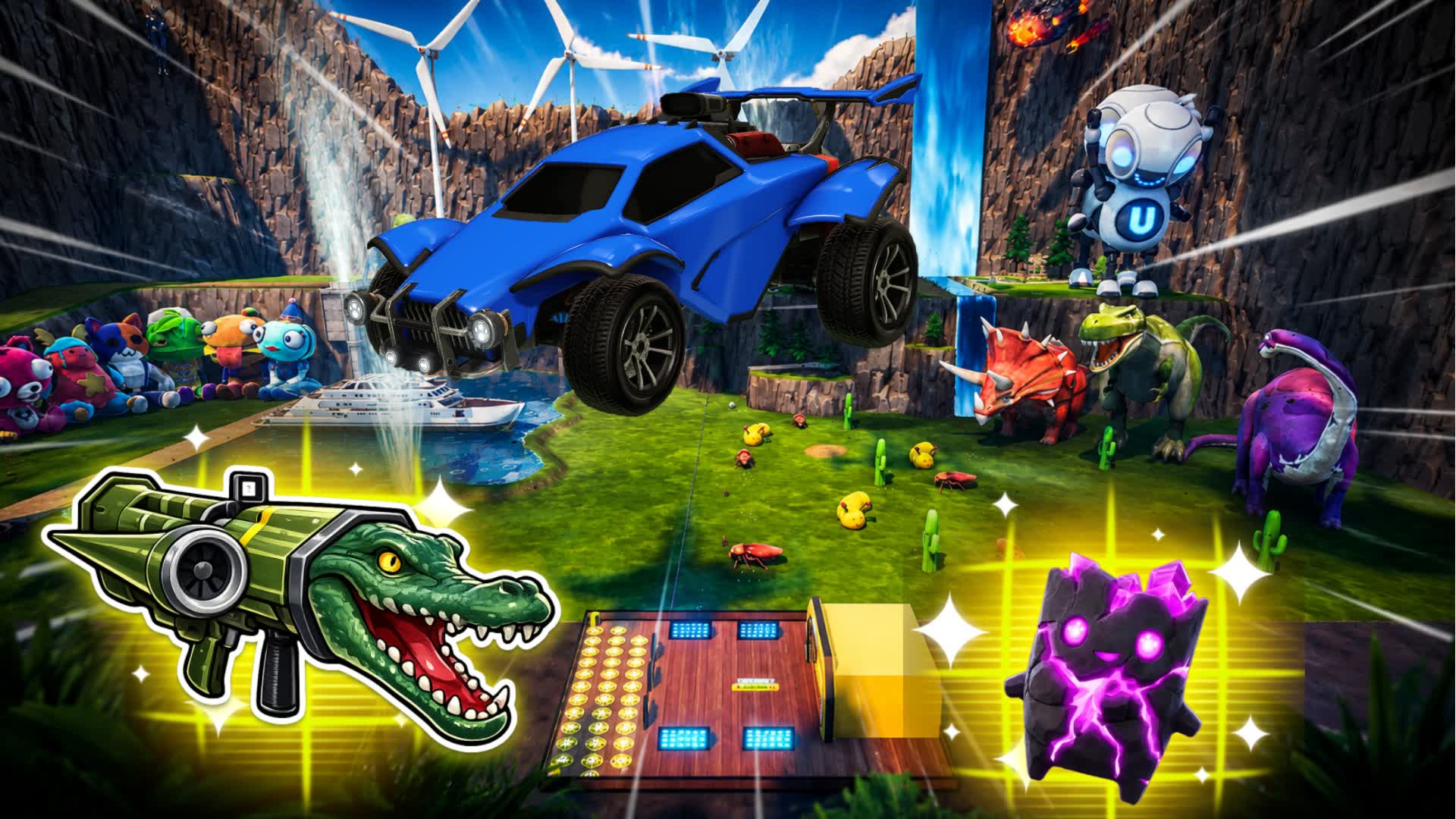 ALL CARS AND WEAPONS — Fortnite Creative map