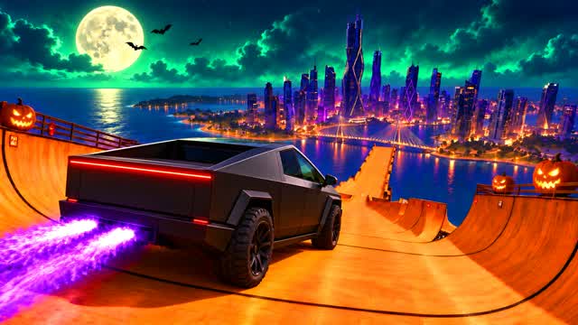 HALLOWEEN DRIVE FIGHT 🚗 FFA⭐️ — Fortnite Creative map cover art
