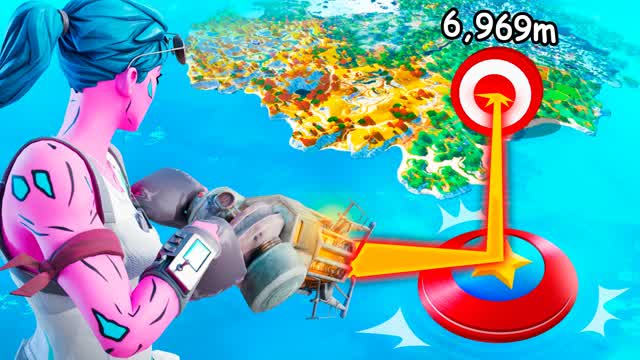 UNBEATABLE TRICKSHOT RACE 😈 — Fortnite Creative map cover art