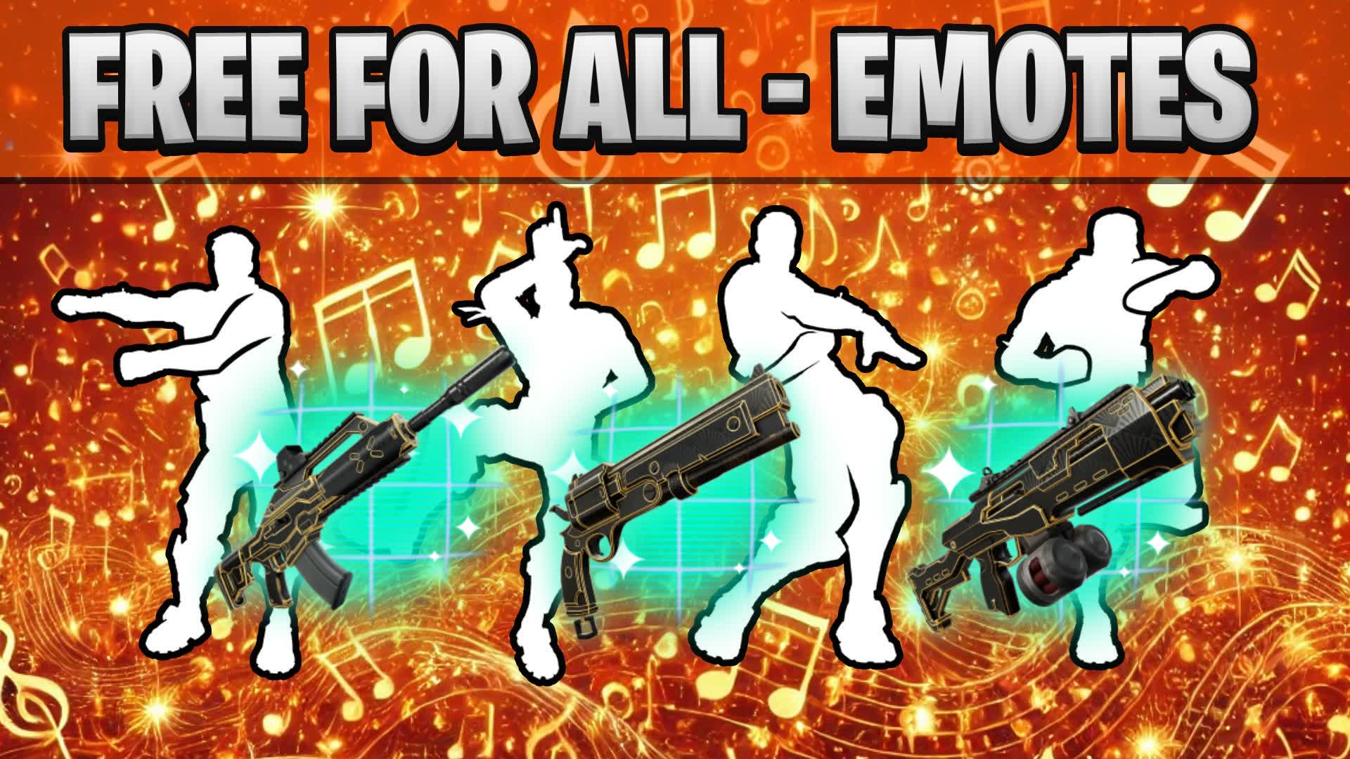 EMOTES PARTY 🎵  FREE FOR ALL 🎵 — Fortnite Creative map