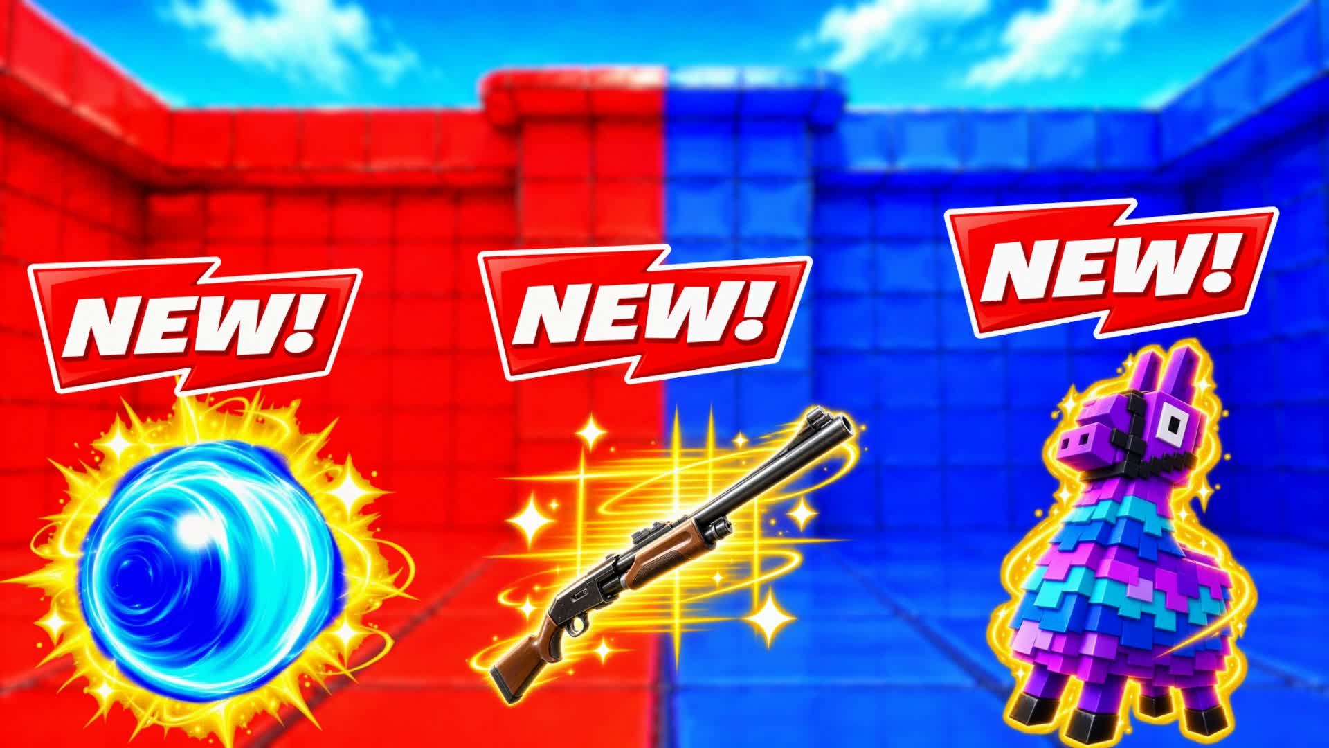 RED VS BLUE 🔴🔵 PLANE A EVERY GUN — Fortnite Creative map