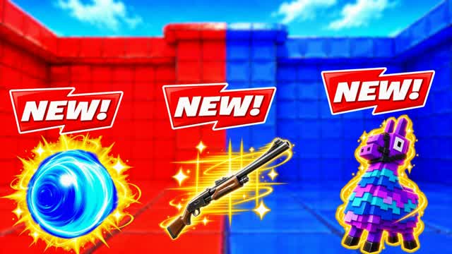 RED VS BLUE 🔴🔵 PLANE A EVERY GUN — Fortnite Creative map cover art