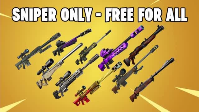 SNIPER ONLY - FREE FOR ALL 🎯 — Fortnite Creative map cover art