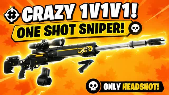 crazy 1v1v1 one shot sniper🎯 — Fortnite Creative map