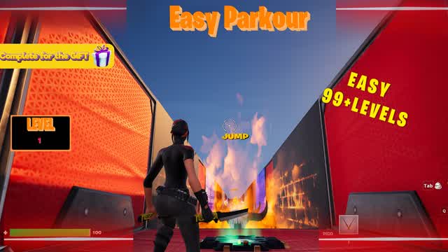 EASY PARKOUR FOR NOOB — Fortnite Creative map cover art