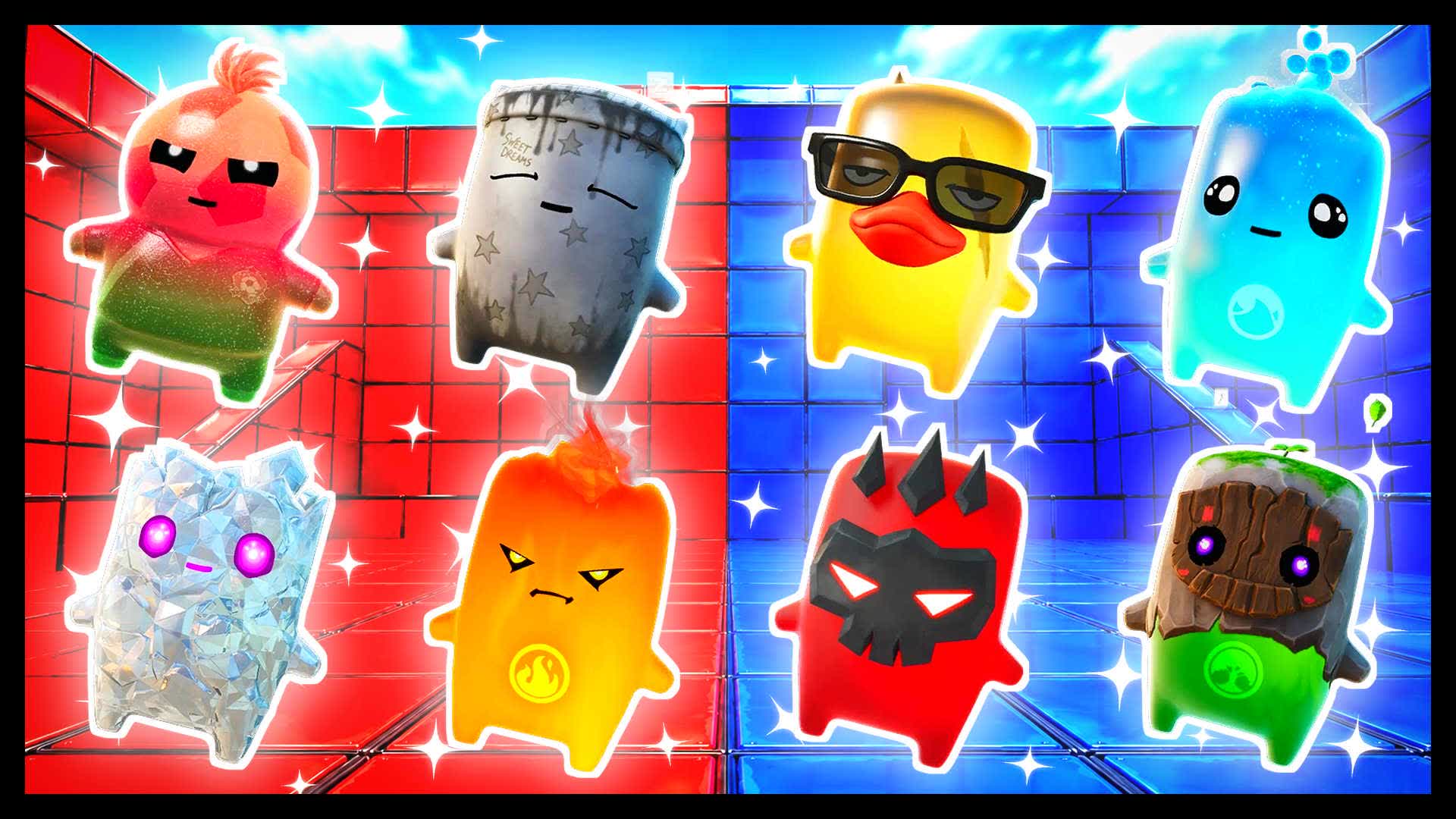 AIMING POINT RED VS BLUE 🔴🔵 — Fortnite Creative map
