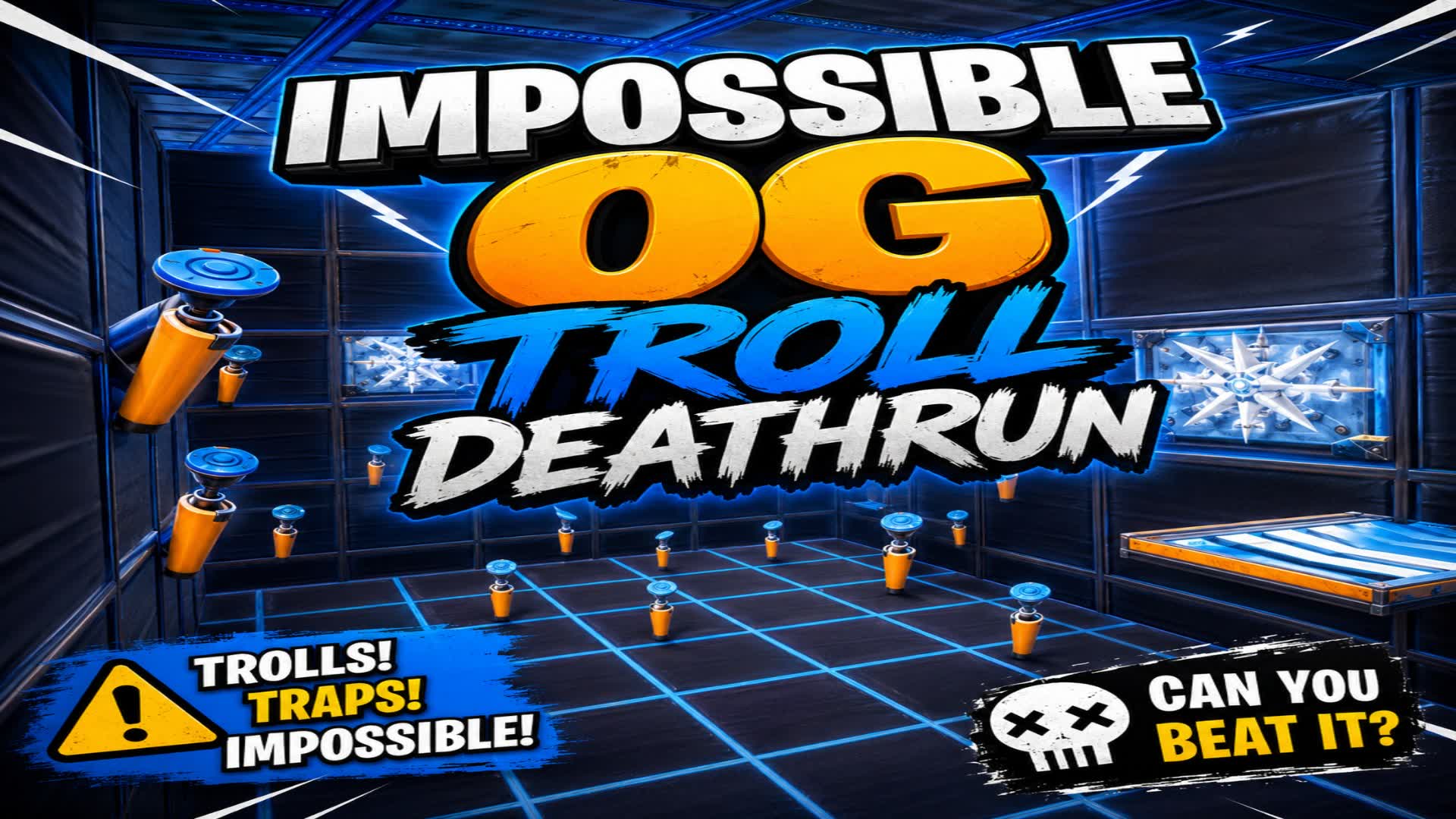 Impossible OG Troll Deathrun — Fortnite Creative map