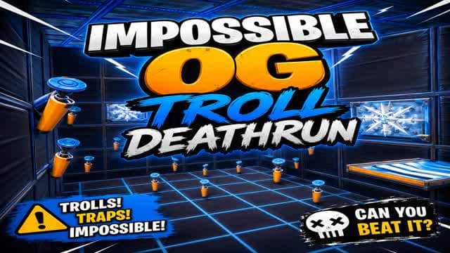 Impossible OG Troll Deathrun — Fortnite Creative map cover art