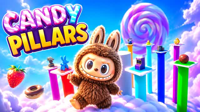 🍭 CANDY PILLARS 🍬 — Fortnite Creative map cover art