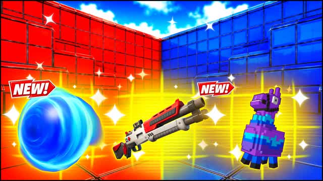 RED VS BLUE ROOM MAKER 🔴🔵 — Fortnite Creative map cover art