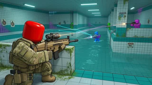 EXTREME RED VS BLUE 🔴🔵 GUN BATTLE 🔫 — Fortnite Creative map