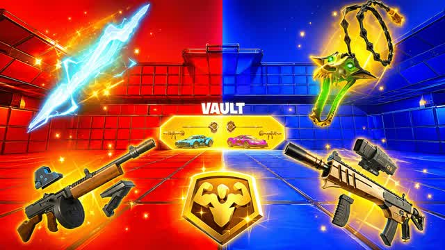 RED VS BLUE ARBEIT — Fortnite Creative map cover art