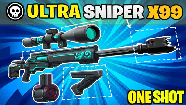 SCOPE SNIPER 🔥- ONE SHOT 🎯 — Fortnite Creative map