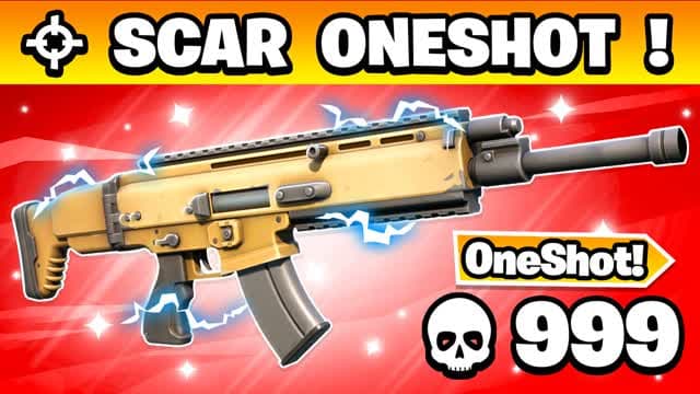 SCAR ONE SHOT 🎯TILTED TOWERS🔫 — Fortnite Creative map