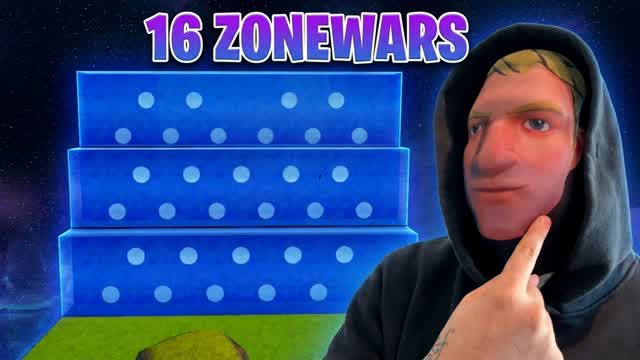 16 Players zonewars (pro, cup, reload) — Fortnite Creative map cover art