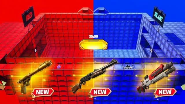 The Hiper Red vs Blue (RvB) 🔴🔵 — Fortnite Creative map cover art