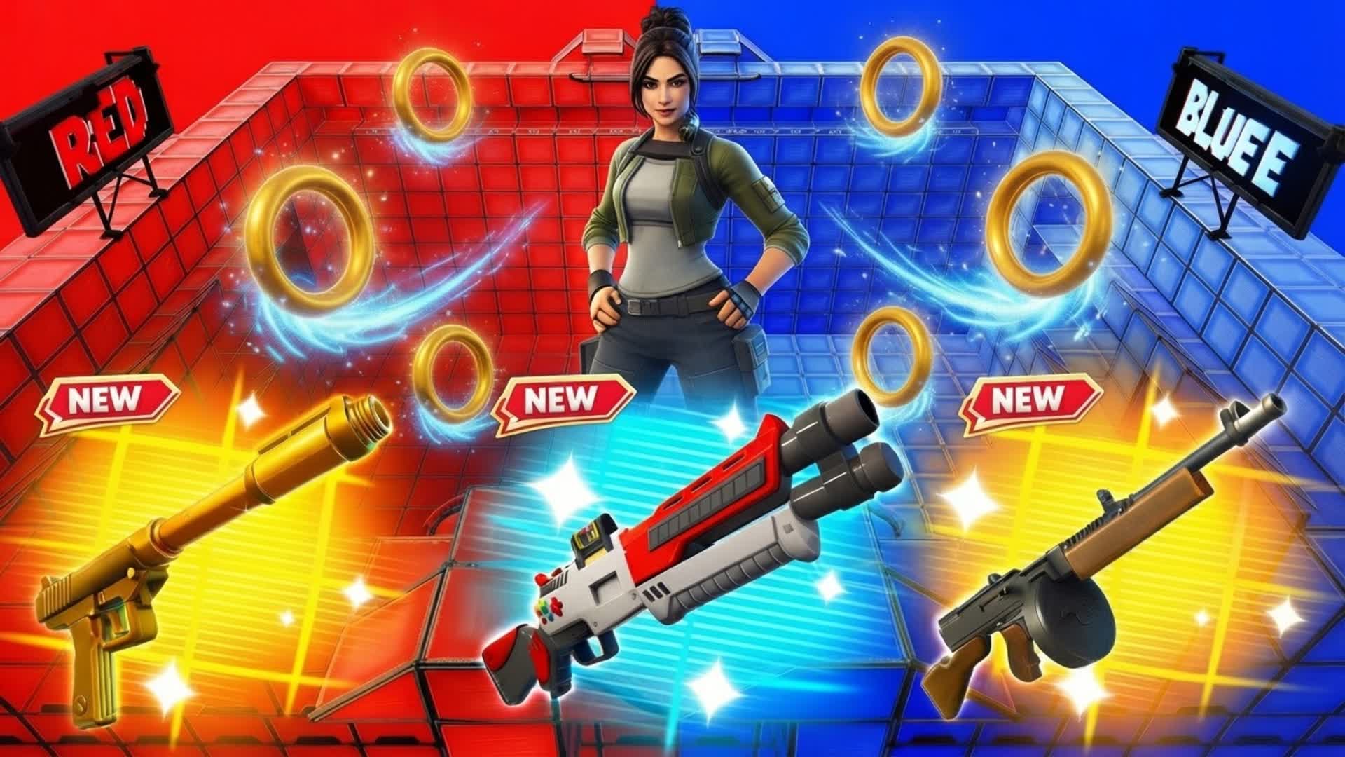 🤯CRAZY SAVAGE 🔴RED VS BLUE🔵 — Fortnite Creative map