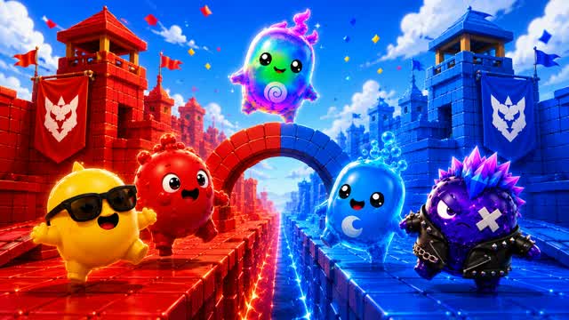 🏆 RED 🔴 vs 🔵 BLUE Hero Arena — Fortnite Creative map