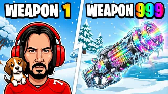♾️BLIZZARD GUN GAME 🔫 ONE SHOT — Fortnite Creative map